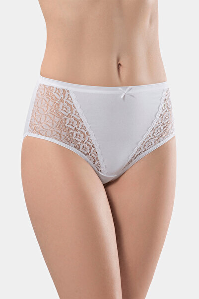 TÜREN Chiloți din dantelă din Lycra pentru femei (pachet de 2) 279/alb