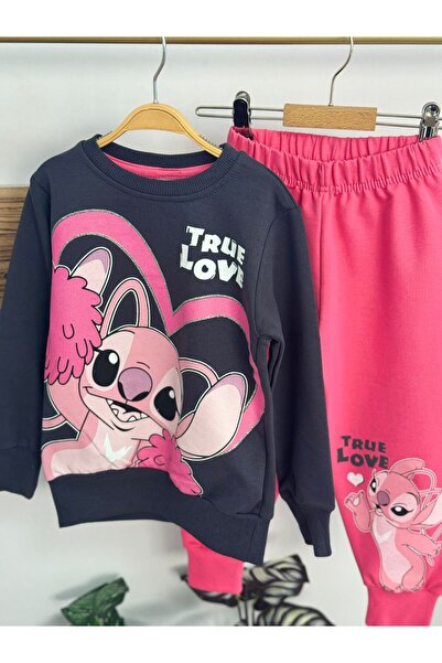 ÖRZİKİDS Seasonal Printed 2-String Girls Tracksuit Set 3-10 Years Old