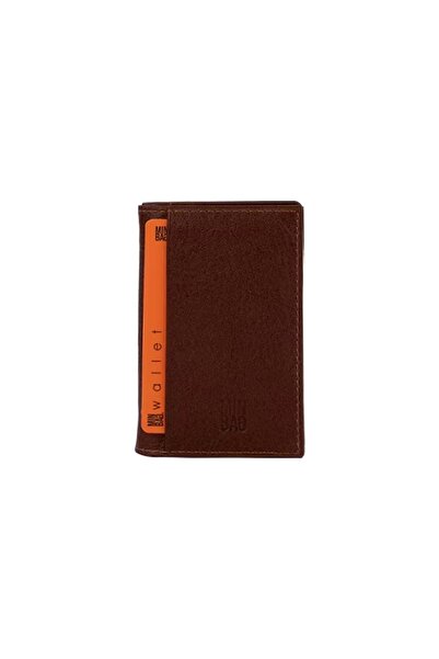 Minbag Асур шкіряний гаманець для карток, колір горіховий