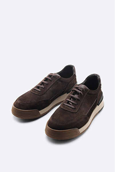 Avva Ανδρικά παπούτσια casual με ελαφριά ελαστική σόλα σε καφέ σουέντ A42Y8009