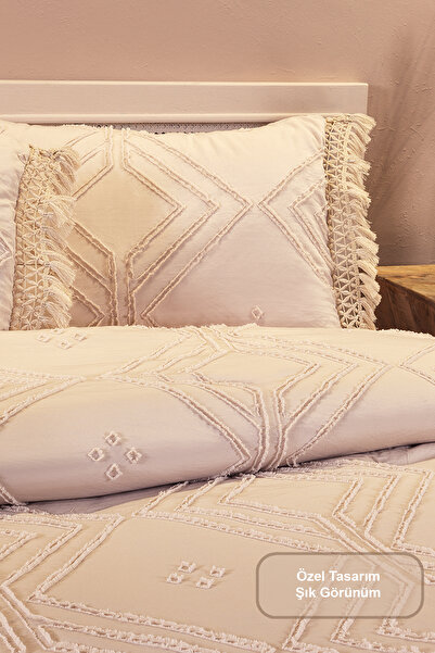 Elart Clara Yatak Örtüsü Seti (220x240 cm) Vizon