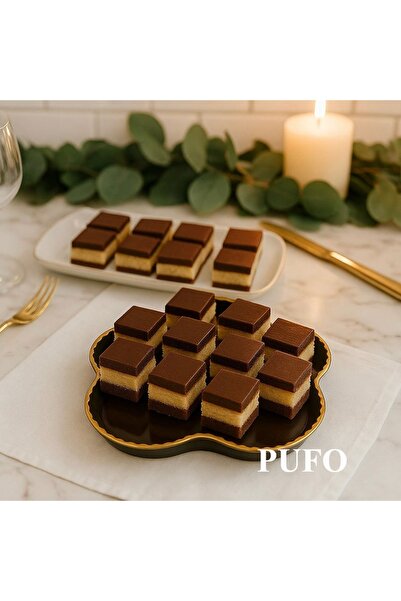 PUFO Set of 4 Gentle trays for serving appetizers, sweets, candies, 16 cm, gray