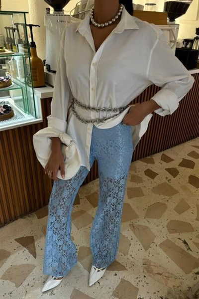 Lijuri Pantaloni din dantelă cu căptușeală interioară 0081