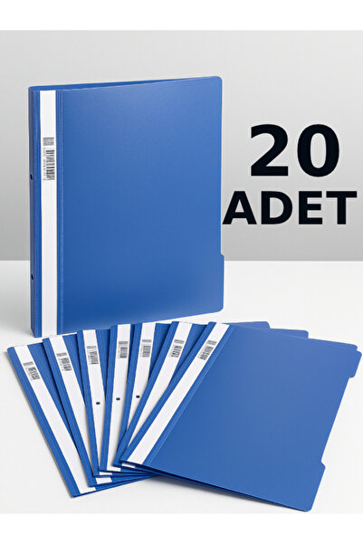nistabolje 20 Adet A4 Mavi Telli Dosya Kaliteli Büro-Okul Ekonomik