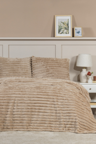 Elart Mateo Blanket Set Single Wellsoft 2 Pieces (180X240 cm) Cappuccino