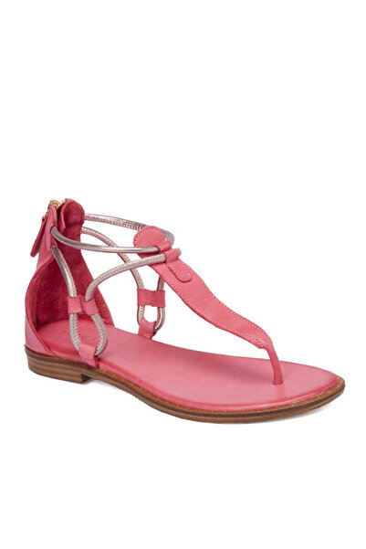 Tergan Pembe Hakiki Deri Kadın Sandalet - K24Y1SN67415-S1T