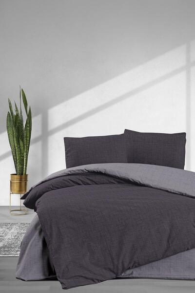 Elart Simple Fitted Tek Kişilik Nevresim Takımı 3 Parça (160x200 cm) Gri