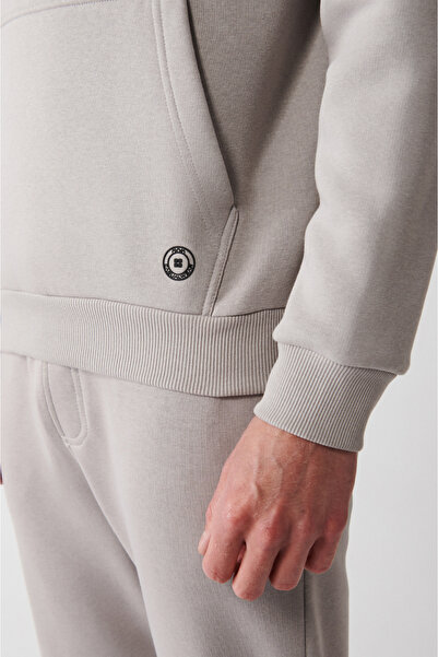 Avva Чоловічий бавовняний світшот з капюшоном і 3 нитками E001018