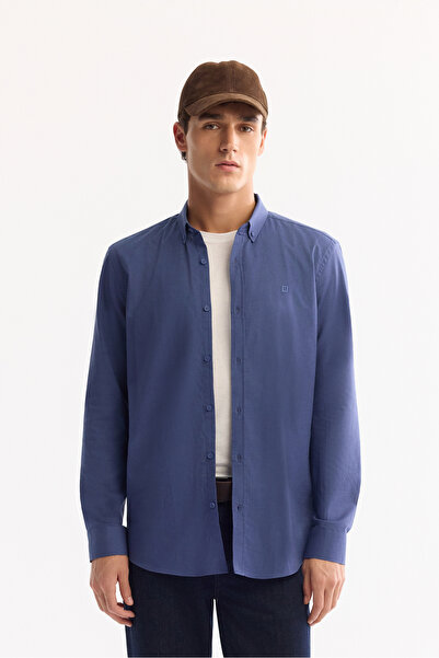 Avva Чоловіча сорочка з льону Indigo E002141