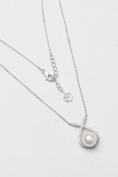 So CHIC... Moonlight 18 Ayar Beyaz Altın Kaplama 45 Cm Gümüş İnci Kolye