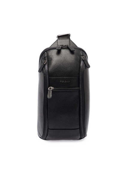 Tergan Black Genuine Leather Men's Crossbody Bag - S1Ac00021503-A41
