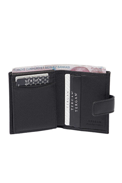 Tergan Black Genuine Leather Men's Wallet - S1Ce00001623-U9G
