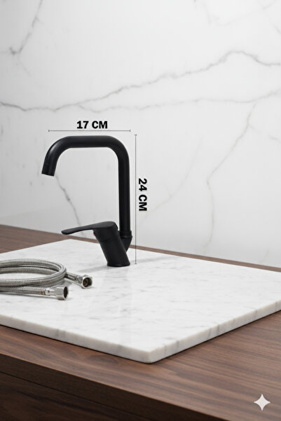 tesitay Siyah Banyo Seti Lavabo Banyo Bataryası Ve Robot Duş Takımı Komple Siyah Musluk Armatür Batarya Duş