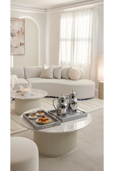 Generic Elegant hospitality set - two tumblers and two trays with a luxurious design
