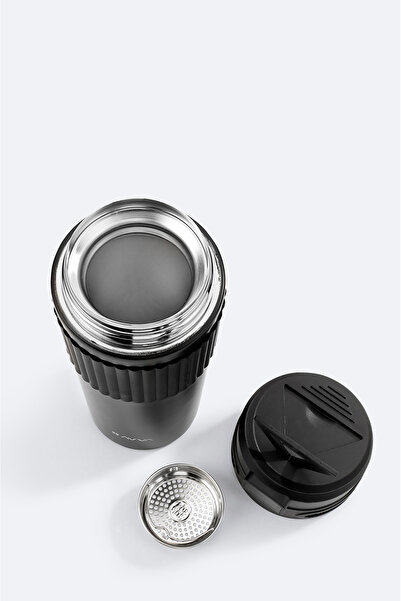 Avva Erkek Siyah Sport Isı Göstergeli Paslanmaz %100 Çelik Termos 500 ML B009905