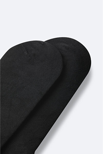 Avva Erkek Siyah Pamuklu Patik Çorap B008556