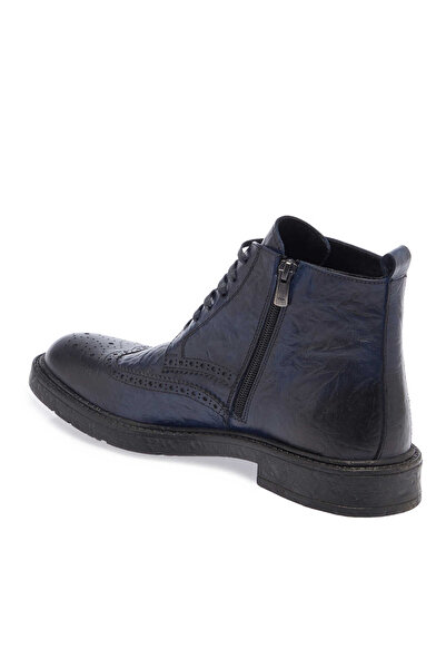 Tergan Lacivert Hakiki Deri Erkek Bot - E23K1BT56538-A31