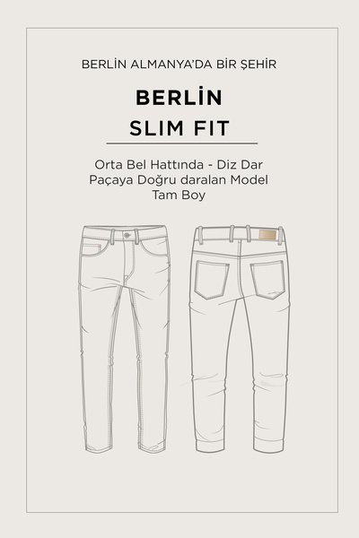 Avva Ανδρικό παντελόνι τζιν ανοιχτόχρωμο χακί, αντίκα, ελαστικό, Berlin Slim Fit B003524