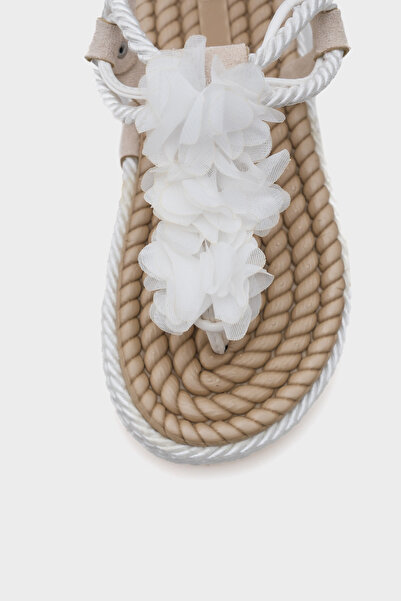 Capone Outfitters Cornelia Straw Flip Flops Floral Women's Sandals