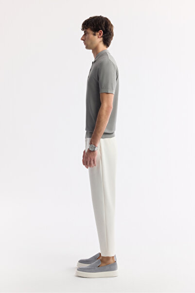 Avva Чоловіча сіра футболка з поло-комірцем, віскозний мікс, базова трикотажна тканина, прямий крій B005120