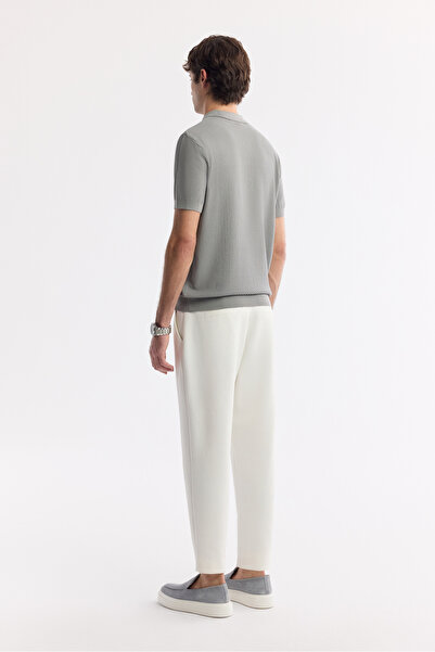 Avva Чоловіча сіра футболка з поло-комірцем, віскозний мікс, базова трикотажна тканина, прямий крій B005120