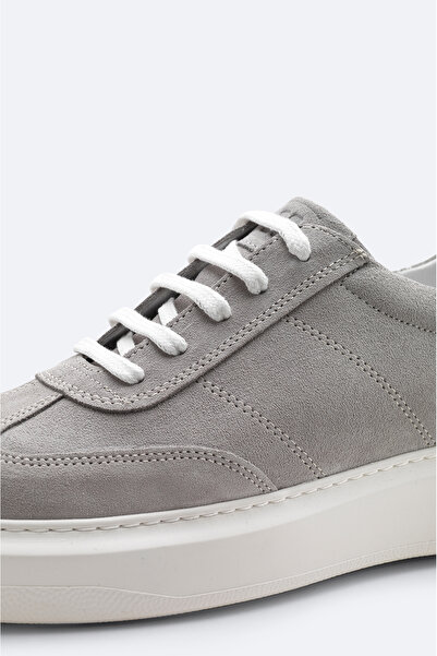 Avva Men's Gray 100% Suede Flexible Sole Lightweight Casual Shoes B008002