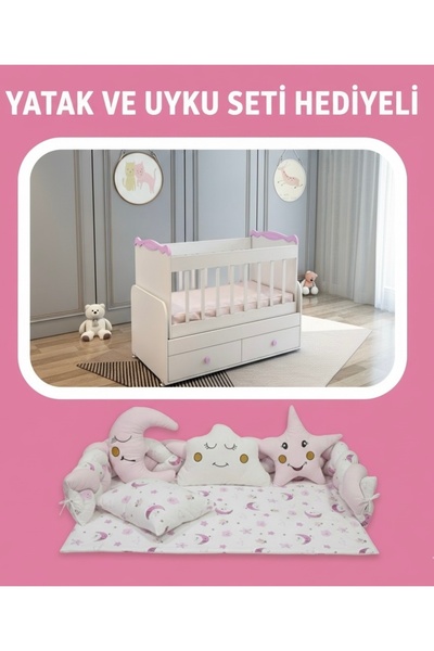 BANANA BABY SOFT UYKUSETİ VE YATAK HEDİYELİ ANNEYANI SALLANIR İKİ ÇEKMECELİ 6...