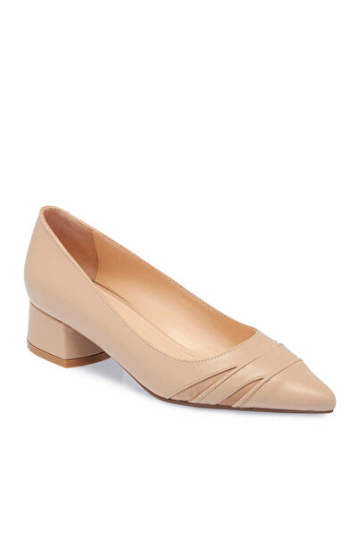 Tergan Nude Hakiki Deri Kadın Topuklu Ayakkabı - K24S1AY67606-Q0C