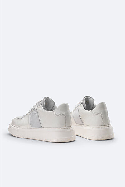 Avva Ανδρικά παπούτσια λευκά 100% δερμάτινα ελαστική σόλα ελαφριά casual παπούτσια A51Y8004