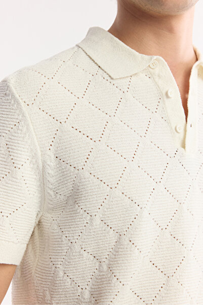 Avva Чоловіча футболка з коміром-поло з бавовняного трикотажу, прямий крій A51Y5040