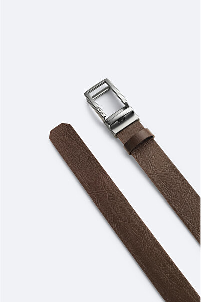 Avva Men's Brown 100% Leather Belt A51Y9301