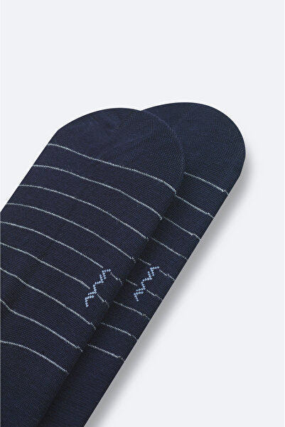 Avva Мъжки памучни чорапи за маратонки в тъмно син цвят A51Y8502