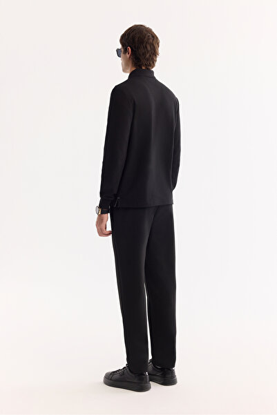 Avva Ανδρικό μπλουζάκι με μαύρο γιακά πόλο, βαμβακερό, βασικό, λεπτή εφαρμογή, B001080