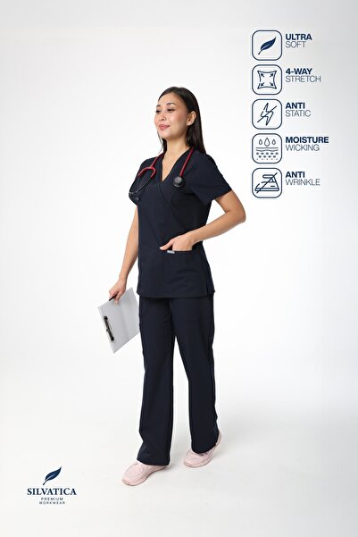 Silvatica Premium Workwear Silvatica Kadın Medikal Pantolon Petite(Kısa Boy) ...