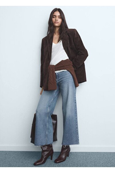 MANGO Woman Catherin yüksek belli culotte jean pantolon