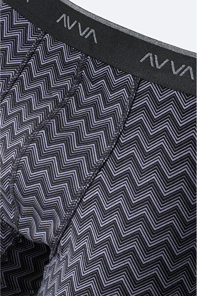 Avva Ανδρικό μπόξερ με σχέδιο ανθρακί, βαμβακερό, μονό, κανονική εφαρμογή A51Y9504