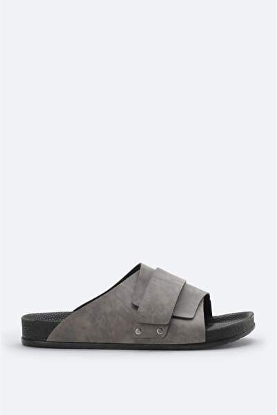 Avva Men's Gray Single Strap Lightweight Comfortable Sole Sandals Slippers A51Y8302