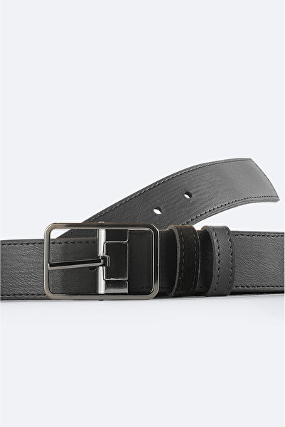 Avva Ανδρική μαύρη ζώνη διπλής όψης από 100% δέρμα σουέτ A51Y9300