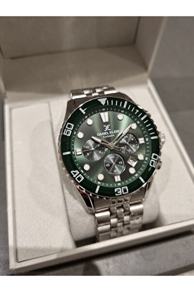 Daniel Klein New Model Green Dial Calendar Men's Wristwatch 3 Atm Water Resistant