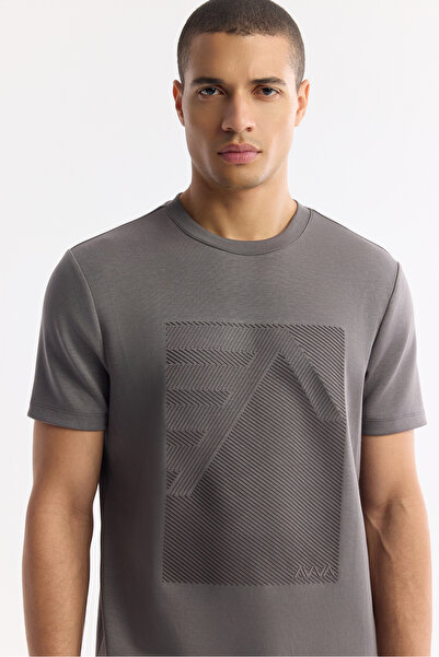 Avva Ανδρικό Ανθρακί Μπλουζάκι Crew Neck Bi-Stretch Interlock Κανονική Εφαρμογή T-Shirt A51Y1072