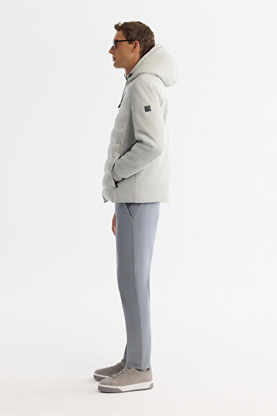 Avva Men's Grey Hooded Water Repellent Windproof Comfort Fit Coat A42Y6155