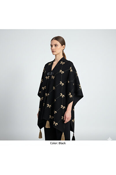 mim eşarp Akmoda Thick Winter Knitwear Long Poncho