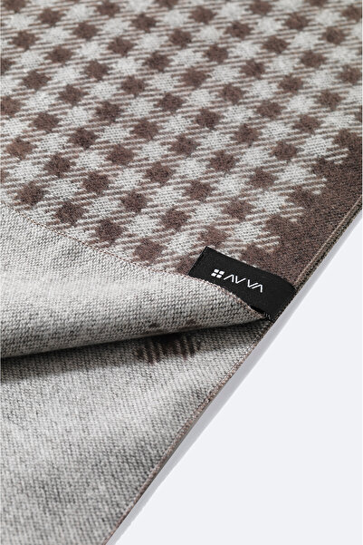 Avva Ανδρικό σάλι με μοτίβο με φούντες από βισκόζη βιζόν A42Y9407