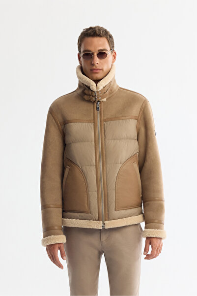 Avva Ανδρικό παλτό Napa Comfort Fit με γιακά από γούνα βιζόν A42Y6127