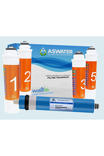 NaturalWater Waterlife Su Arıtma Cihazlarına Uyumlu 5'li Set Filtre