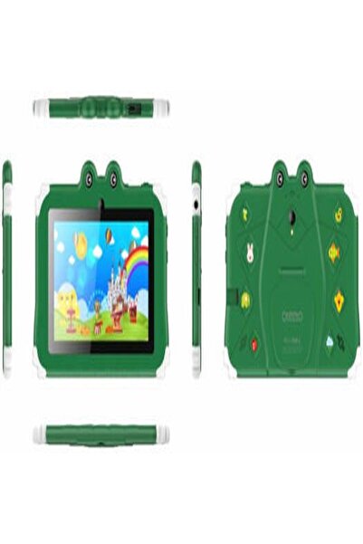 OTEETO TAB 6 Kids Tablet, 7-Inch IPS LCD, 4GB RAM 128GB ROM, Android 13, Dual Camera, Black/Green