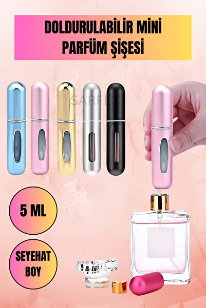 SARFEX 5 Ml Doldurulabilir Mini Parfüm Şişesi Seyahat Çanta Içi Yedek Şişe