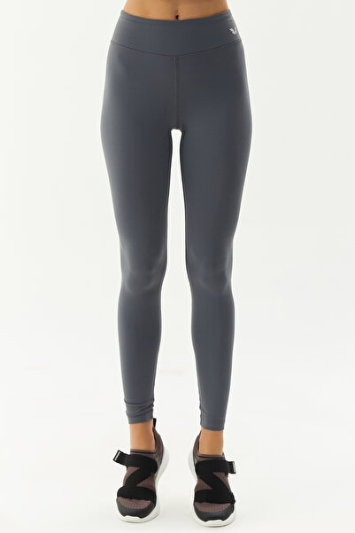 bilcee Colanți sport gri pentru femei, cu talie înaltă, elastici și modelați 4229