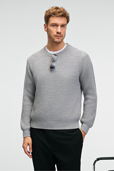 GRIMELANGE Cablin men's round neck regular fit knitwear grimelange sweater