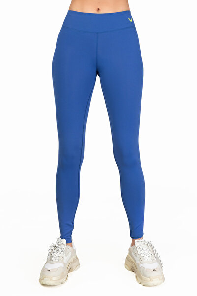 bilcee Γυναικείο μπλε κολάν ψηλόμεσο ελαστικό και συσφιγκτικό αθλητικό κολάν 4229